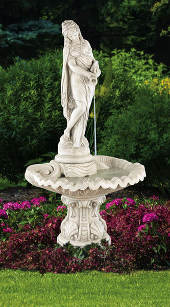 Rosalie Outdoor Garden Fountain Classic Woman Cement Statuary